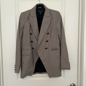 Rachel Zoe Houndstooth Blazer in Black, Brown and Cream